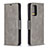 Leather Case Stands Flip Cover Holder B04F for Samsung Galaxy A72 5G Gray
