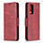 Leather Case Stands Flip Cover Holder B04F for Samsung Galaxy A72 5G Red