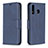 Leather Case Stands Flip Cover Holder B04F for Samsung Galaxy M30 Blue