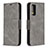 Leather Case Stands Flip Cover Holder B04F for Samsung Galaxy S20 Lite 5G Gray