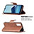 Leather Case Stands Flip Cover Holder B04F for Vivo Y20