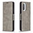 Leather Case Stands Flip Cover Holder B04F for Xiaomi Mi 11i 5G Gray