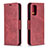 Leather Case Stands Flip Cover Holder B04F for Xiaomi Poco M3 Red
