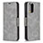 Leather Case Stands Flip Cover Holder B04F for Xiaomi Poco M5S Gray