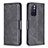 Leather Case Stands Flip Cover Holder B04F for Xiaomi Redmi Note 11 5G Black