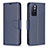 Leather Case Stands Flip Cover Holder B04F for Xiaomi Redmi Note 11S 5G Blue