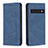 Leather Case Stands Flip Cover Holder B05F for Google Pixel 7 Pro 5G Blue