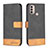 Leather Case Stands Flip Cover Holder B05F for Motorola Moto E20