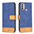 Leather Case Stands Flip Cover Holder B05F for Motorola Moto E20