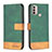 Leather Case Stands Flip Cover Holder B05F for Motorola Moto E20