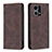 Leather Case Stands Flip Cover Holder B05F for Oppo F21 Pro 4G Brown