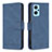 Leather Case Stands Flip Cover Holder B05F for Oppo K10 4G Blue