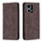 Leather Case Stands Flip Cover Holder B05F for Oppo Reno8 4G Brown