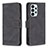 Leather Case Stands Flip Cover Holder B05F for Samsung Galaxy A23 5G Black