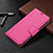 Leather Case Stands Flip Cover Holder B05F for Samsung Galaxy S21 5G Hot Pink