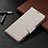 Leather Case Stands Flip Cover Holder B05F for Samsung Galaxy S23 Plus 5G White