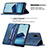 Leather Case Stands Flip Cover Holder B05F for Vivo Y20