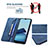 Leather Case Stands Flip Cover Holder B05F for Vivo Y20