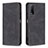 Leather Case Stands Flip Cover Holder B05F for Vivo Y20s Black
