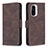 Leather Case Stands Flip Cover Holder B05F for Xiaomi Mi 11i 5G Brown