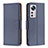 Leather Case Stands Flip Cover Holder B05F for Xiaomi Mi 12 5G Blue