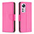 Leather Case Stands Flip Cover Holder B05F for Xiaomi Mi 12 5G Hot Pink
