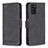 Leather Case Stands Flip Cover Holder B05F for Xiaomi Poco M3 Black