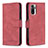 Leather Case Stands Flip Cover Holder B05F for Xiaomi Poco M5S Red