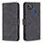 Leather Case Stands Flip Cover Holder B05F for Xiaomi Redmi 9 India Black