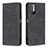 Leather Case Stands Flip Cover Holder B05F for Xiaomi Redmi Note 11 SE 5G Black