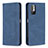 Leather Case Stands Flip Cover Holder B05F for Xiaomi Redmi Note 11 SE 5G Blue