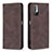 Leather Case Stands Flip Cover Holder B05F for Xiaomi Redmi Note 11 SE 5G Brown