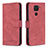 Leather Case Stands Flip Cover Holder B05F for Xiaomi Redmi Note 9 Red
