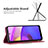 Leather Case Stands Flip Cover Holder B06F for Motorola Moto E20