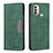 Leather Case Stands Flip Cover Holder B06F for Motorola Moto E20 Green