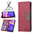 Leather Case Stands Flip Cover Holder B06F for Motorola Moto E40