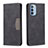 Leather Case Stands Flip Cover Holder B06F for Motorola Moto G31 Black