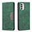 Leather Case Stands Flip Cover Holder B06F for Motorola MOTO G52 Green