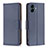 Leather Case Stands Flip Cover Holder B06F for Samsung Galaxy A04 4G Blue