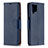Leather Case Stands Flip Cover Holder B06F for Samsung Galaxy A12 Blue
