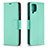 Leather Case Stands Flip Cover Holder B06F for Samsung Galaxy A12 Green