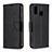 Leather Case Stands Flip Cover Holder B06F for Samsung Galaxy A20 Black