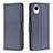 Leather Case Stands Flip Cover Holder B06F for Samsung Galaxy A23s Blue