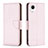 Leather Case Stands Flip Cover Holder B06F for Samsung Galaxy A23s Rose Gold