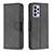 Leather Case Stands Flip Cover Holder B06F for Samsung Galaxy A33 5G Black