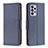 Leather Case Stands Flip Cover Holder B06F for Samsung Galaxy A33 5G Blue