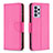 Leather Case Stands Flip Cover Holder B06F for Samsung Galaxy A33 5G Hot Pink
