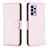 Leather Case Stands Flip Cover Holder B06F for Samsung Galaxy A33 5G Rose Gold