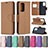 Leather Case Stands Flip Cover Holder B06F for Samsung Galaxy A52 5G