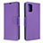 Leather Case Stands Flip Cover Holder B06F for Samsung Galaxy A71 5G Purple
